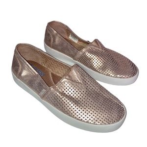 BOBS from SKECHERS ROSE GOLD Memory Foam Shoes SIZE 8
